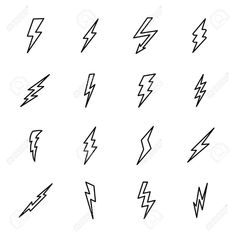 lightning bolt icons set on white background stock photo and royalty free image black bedroom furniture sets