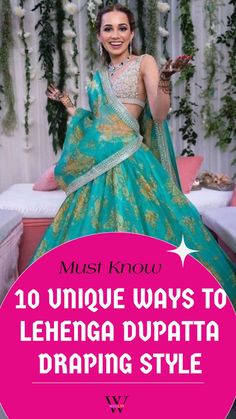 "Discover 10 elegant dupatta draping styles for your lehenga. From traditional to contemporary, learn creative ways to style your dupatta and elevate your ethnic look for any occasion." Lehenga Draping Styles, Dupatta Draping Style, Lehenga Dupatta Draping Style, Dupatta Draping Styles, Dupatta Draping, New Lehenga, Draping Styles, Draping Techniques, Lehenga Dupatta