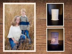 two photos, one with a paper lantern and the other with an ornament