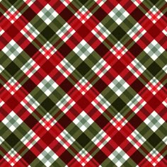 a red and green plaid fabric pattern