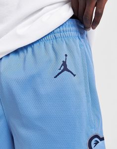 Rep your side with these men's NBA Memphis Grizzlies Swingman Shorts by Jordan. In a Blue colourway, these shorts are made with a smooth and breathable poly fabric to bring you complete comfort. They feature an elastic waistband with a drawcord so you can get the perfect fit, side pockets for storage, and sweat-wicking Dri-FIT tech to keep you cool. Finished up with Memphis Grizzlies and Jodan branding. Machine washable. | Our model is 6'0" and wears a size medium. Blue Jordans, Memphis Grizzlies, Jd Sports, Sport Fashion, Dri Fit, Nba, Jordan, Perfect Fit, Branding