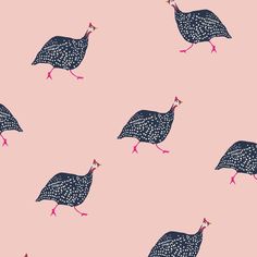 This product is 20.5 inches wide and 396 inches long. It can cover up to 56 square feet depending on the design match and pattern repeat. Add fun and mischief to your home with this cheeky Guinea Fowl wallpaper. The blush pink backdrop and contrasting navy-blue make a perfect pair, and the hand-painted guinea fowl showcase beautiful detail. Perfect for creating a fun and unique interior! Offers a smooth, untextured finish. Offset match with a 33.07 inch pattern repeat. Joules Wallpaper, Blush Pink Backdrop, Blush Pink Wallpaper, Pink Backdrop, Guinea Fowl, Navy Wallpaper, Graham & Brown, Versace Home, French Navy