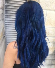 Purple Pastel Hair Color, Permanent Hair Dye Colors, Blue Purple Hair, Pastel Purple Hair, Blue Hair Highlights, Underlights Hair, Brunette Ombre, Dark Blue Hair