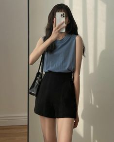 Kfashion Ulzzang Summer, Korea Street Fashion Summer, Girly Outfit Ideas Summer, Korean Summer Outfits Street Styles, Summer Ootd Ideas Street Styles, Everyday Outfits Korean, Summer Ootd Korean, Classy Everyday Outfits Summer Casual, Casual Day Outfit Summer Street Style