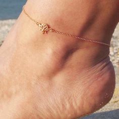 Gold Plated Blooming Lotus Flower Anklet. Zinc Alloy Length Approximately: 7.5” Long With A 2” Extender. . Gold Anklets Indian, Cotton Dress Indian, Anklets Indian, Blooming Lotus, Gold Anklet, Lotus Flower, Dream Jewelry, Zinc Alloy, Lotus