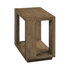 the side table is made out of wood and has two sections on each side, one with