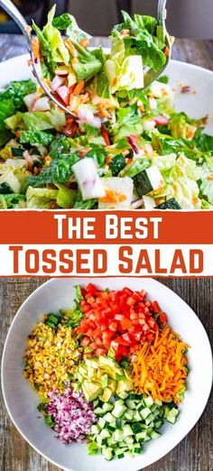 the best tossed salad is made with chopped vegetables