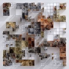 an abstract piece of art made up of squares