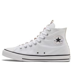 Converse CTAS HI WHITE Alt Exploration - White Canvas Shoes/Sneakers All White Converse, Tenis Converse, Nike Shoes Women Fashion, White High Top Converse, Top Shoes For Men, White Canvas Shoes, Converse White, Black Converse, White Converse