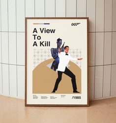 A View To A Kill James Bond Wall Art Print - Roger Moore Retro Movie Poster - Midcentury Art 1406827726 A View To A Kill, Midcentury Art, Frozen Kids, Kids Duvet Cover, Roger Moore, World Of Fantasy, Painting Medium, Film Prints, Modern Fantasy