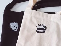 Anime Tote Bag Design, Anime Embroidery Designs, Tote Bag Embroidery, Anime Tote Bag, Anime Bag, Tods Bag, Bag Embroidery, Embroidery Sampler, Embroidery Transfers