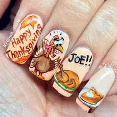 Nail Thanksgiving, Turkey Nails, Thanksgiving Designs, Classic Thanksgiving, Thanksgiving Nail Designs, Thanksgiving Nail Art, Thanksgiving Nail, Nail Designs Pictures, Fall Manicure