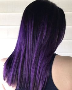 Sunset Hair Color, Color Melting Hair, Vivid Hair, Sunset Hair, Plum Hair