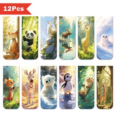 twelve different animal phone cases with the same image