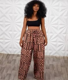 African Pants, African Print Pants, Baby Dedication, Fashion Bottoms, Printed Wide Leg Pants, African Clothing Styles, African Print Fashion Dresses, Let God, Print Pants