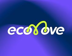 the eco love logo is displayed on a purple background with white letters and green accents