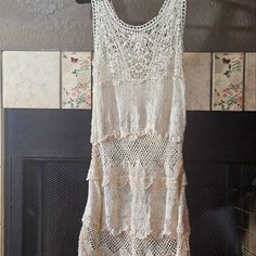 Lovely Crotched Mini, Nwot Lattice Dress, American Eagle Dress, Boho Mini Dress, White Floral Dress, Long Sleeve Floral Dress, Strapless Mini Dress, Dress 16, Cream Dress, Sleeveless Mini Dress