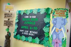 there is a sign on the wall that says welcome to our jungle and don't leave without a good book