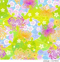 an abstract floral background with many colors