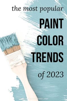 the most popular paint color trend for 2013 is blue and white with a brush in it