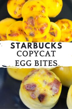 starbuck's copycat egg bites on a plate with the title overlay