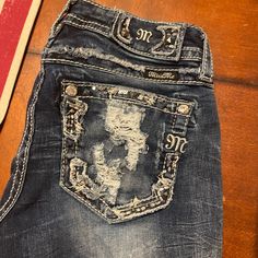 Brand New! Maybe Worn A Few Times. Straight Leg Style. Open To Offers Country Jeans, 2000s Clothing, Miss Me Jeans, Rock Revival, Jeans Color, Straight Pants, Miss Me, True Religion, Ripped Jeans