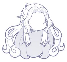 a drawing of a girl with long hair