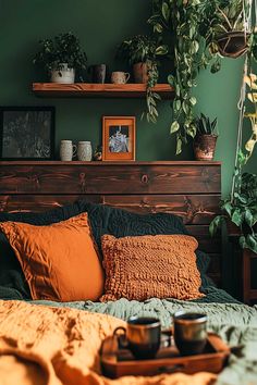 25+ Green Witch Aesthetic Home Bedroom Green Witch Aesthetic Home Bedroom, Moody Witchy Bedroom, Outdoorsy Interior Design, Green Witch Room Aesthetic, Green Forest Bedroom Ideas, Forest Green House Decor, Swamp Witch Aesthetic Bedroom, Green Witch Aesthetic Home Living Room