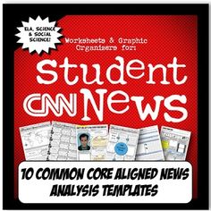 student news magazine cover with red background