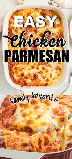 the cover of easy chicken parmesan