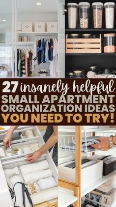 small apartment organization ideas Minimalist Apartment Organization, Nyc Apartment Organization, First Apartment Organization Ideas, Studio Apartment Ideas Storage, Small Apartment Storage Ideas Space Saving, Storage In Studio Apartment, Efficient Space Use, Tiny Apartment Organization Ideas