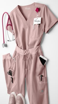 Aesthetic Scrubs, Pink Hospital, Nurse Outfit Scrubs, Scrubs Fashion, Medical Scrubs Fashion, Nurse Outfit, Scrub Suit, Stylish Scrubs, Medical Scrubs Outfit