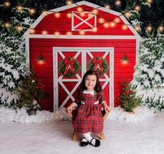 Grab some hot cocoa and enjoy the outdoor feel of the Red Christmas Barn photo backdrop. This design has a beautiful winter setting with spruce trees, hanging lights and a red Christmas themed barn. It's sure to bring joy to your portraits or event. Recommended floor: https://www.etsy.com/listing/1273385304/snow-backdrop-snow-floor-photography.  *8'x6' backdrops and larger are available in dream fabric and fleece.  Here's a little more info about our photo backdrops: Q: What are your photography backdrops made of? A: We offer a large selection of materials for you to choose from. Please visit https://www.hsdbackdrops.com/pages/material-descriptions for a detailed description of each material, along with a close up video and photos of each material.    Q: When will my backdrop(s) ship? A: P Christmas Theme Backdrop, Santa Backdrop, Holiday Photography Backdrops, Farm Backdrop, Barn Backdrop, Winter Backdrop, Holiday Backdrop, Christmas Barn, Spruce Trees