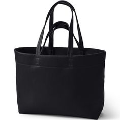 Chic faux leather tote for business or weekend trips. With ample space for a laptop. Features an interior slip pocket to keep your cell phone conveniently accessible. The handsome tote offers two carrying options: over the shoulder or by hand. Tote Bag Outfit Ideas, Bag Outfit Ideas, Tote Bag Outfit, Faux Leather Tote Bag, Mens Summer Outfits, Bag Outfit, Tote Bag Black, Weekend Trips, Leather Tote Bag