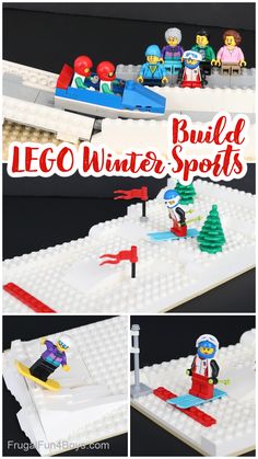 the lego winter sports game is being played