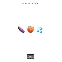 the album cover for artist name, featuring three fruits and two vegetables with water drops on them