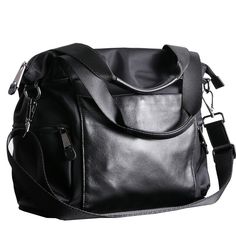 Overview： Design: Womens Nylon Leather Travel Handbag Womens Black Nylon Gym Purse Nylon Work Handbag Purse for LadiesIn Stock: Ready to Ship (2-4 days)Include: Only BagCustom: NoColor: BlackLeather: Nylon, LeatherMeasures: 35cm x 35cm x 15cm Weight: 0.65kgSlots: 2 main slots, 2 zipper slot, 1 phone pocket, 1 wallet pocket, 2 side slotsAccessories(option): NoneStyle: Womens Nylon Leather Travel Handbag Womens Black Nylon Gym Purse Nylon Work Handbag Purse for LadiesVery durable (At least 5 Years Gym Purse, Travel Handbag, Work Handbag, Travel Handbags, Leather Travel, Women Leather, Black Nylon, Handbag Purse, Black Nylons