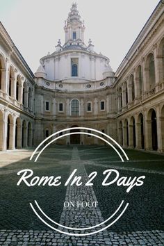 an old building with the words rome in 2 days on it's front cover