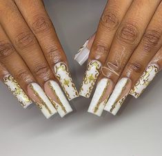 Gel Acrylic Nails, White Acrylic Nails, Y2k Nails, Nail Sets, White Nail