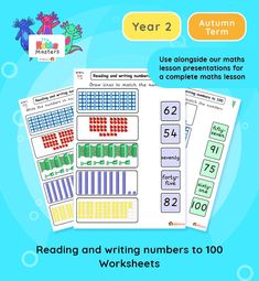 an activity book with numbers to 100 worksheets for the year 2 and 3