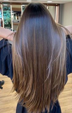 Hair Stayl, Long Silky Hair, Brunette Balayage Hair, Long Hair Color