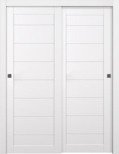 two white doors are open and closed on the same door as they appear to be in an empty room