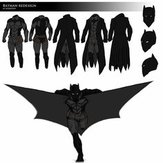 an image of batman's costume design for the animated movie, batman begins to appear in