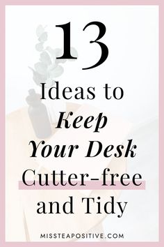 How to organize your desk? Here are 13 desk organizing hacks! These space saving ideas include computer desktop organization tips for your home office, cute ways to organize a small study table with no drawers in your room, how to organize cables and cords under desk at home or at work, and simple small desk organization ideas. Computer Desktop Organization, How To Organize Desk, Small Desk Organization Ideas, Office Desk Organization Ideas, Study Table Organization, Hygge Interior Design, Small Study Table, Small Desk Organization, Desk Organization Ideas