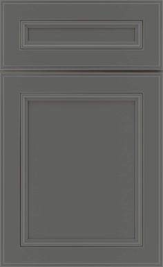 an image of a gray cabinet door