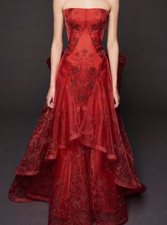 Vivian Lau, 파티 드레스, Prom Dress Inspiration, Zac Posen, Gorgeous Gowns, Beautiful Gowns, Fancy Dresses, Ball Dresses, Red Fashion