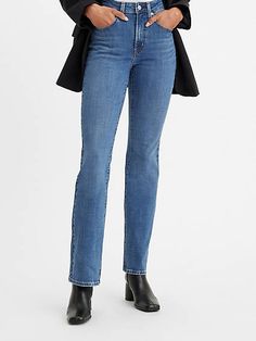 726 High Rise Flare Women's Jeans - Medium Wash | Levi's® US Levi Bootcut Jeans Women, Ribcage Bootcut Jeans Levis, High Rise Bootcut Jeans Levis, Levi's Slim Fit High Rise Bottoms, Levi's Spring Full-length Jeans, Big Girl Clothes, High Rise Bootcut Jeans