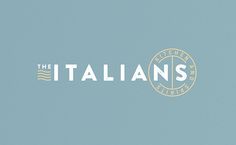 the italians logo on a blue background