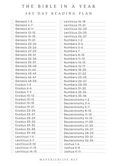 Bible reading plan offered by mavericklife.net Read Bible In A Year Plan, Read The Bible In A Year, Reading The Bible In A Year Plan, Read The Bible In A Year Plan, Bible In A Year Plan, One Year Bible Reading Plan, Chronological Bible Reading Plan, Daily Bible Reading Plan, Bible Reading Schedule