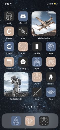 an iphone screen with icons on it